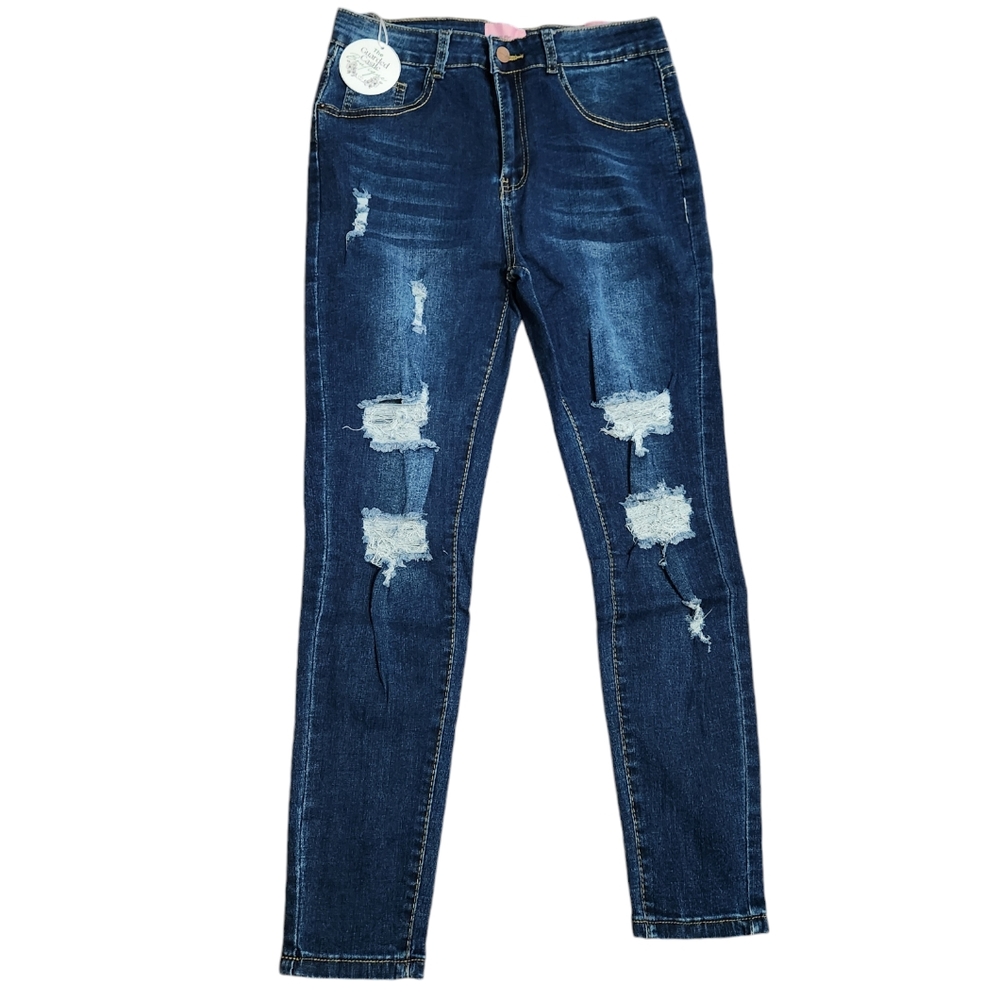 Stefany High Rise Skinny Women Jeans - Dark Blue